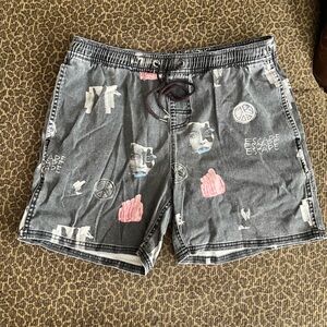 RVCA groovy patterned board shorts